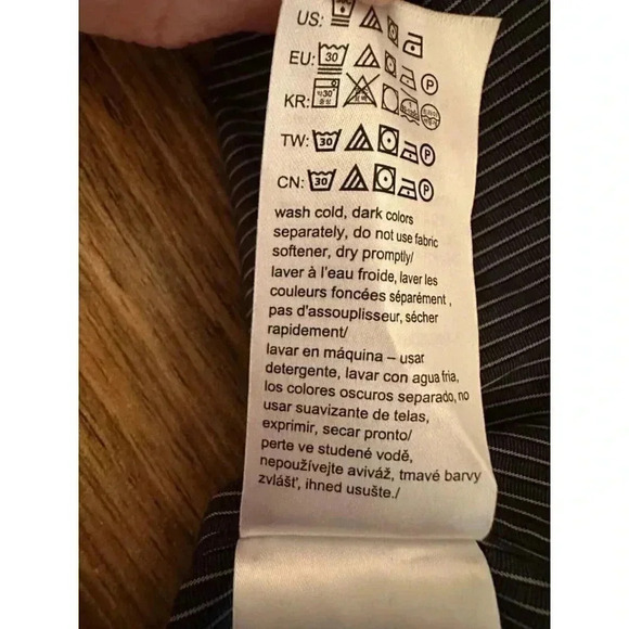 Calvin Klein slim fit infinite cool non iron button up long sleeve medium stripe - Picture 15 of 16